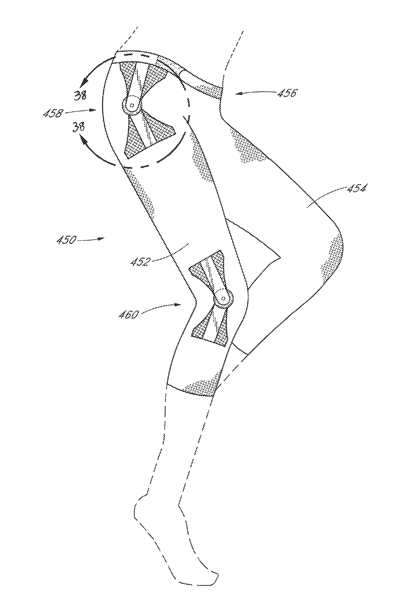 Toning garment with integrated damper