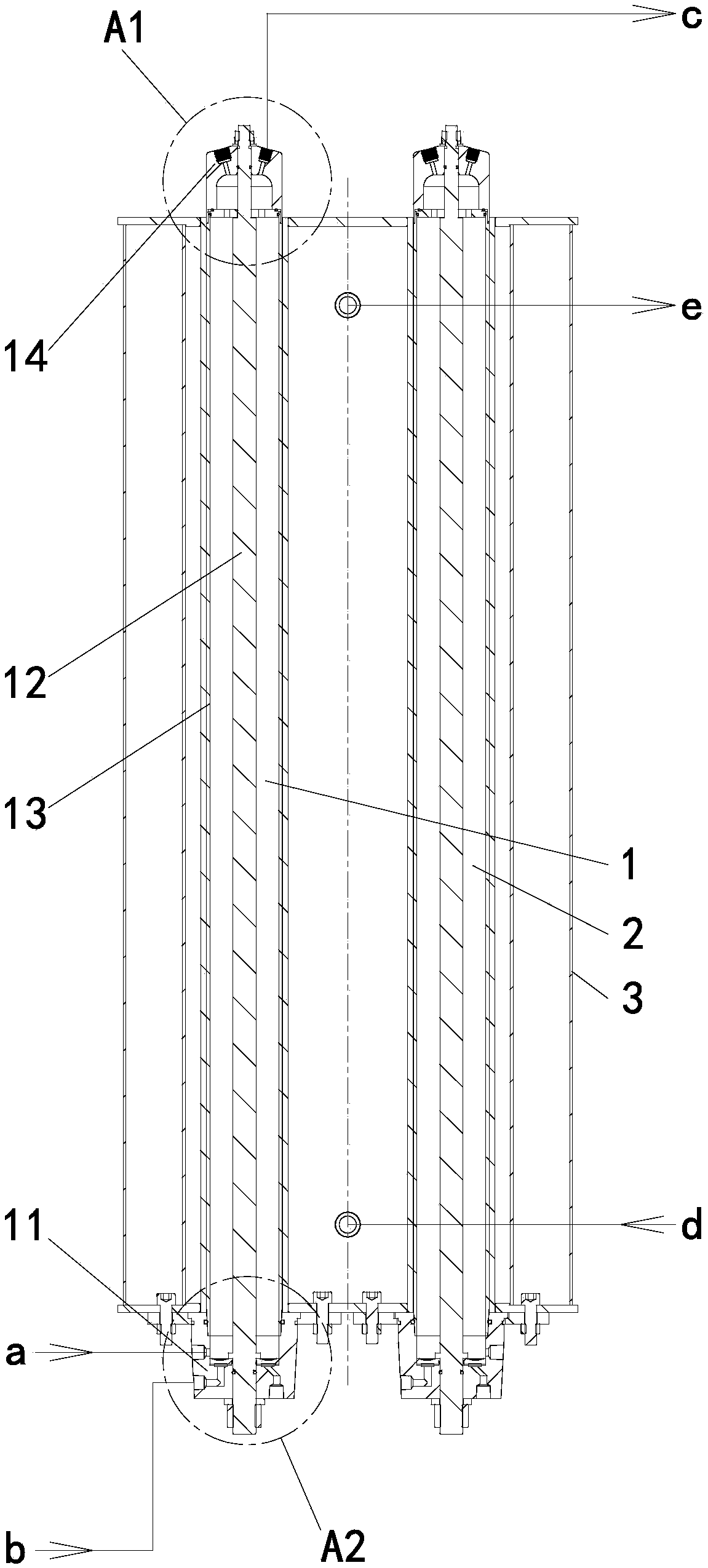 Cement slurry clearance measuring assembly