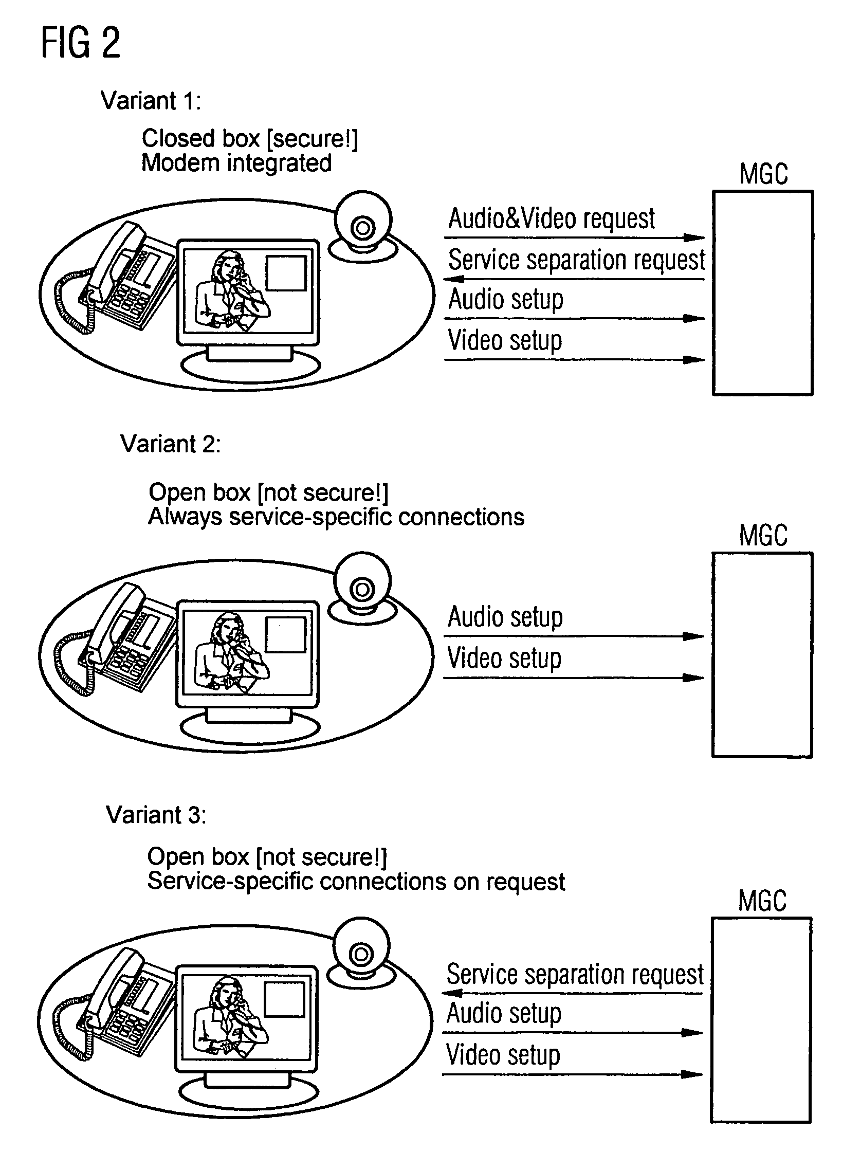 Method and device for tapping the payload data of multimedia connections in a packet network