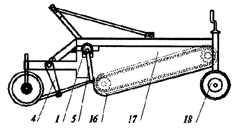 Movable shovel type potato excavator