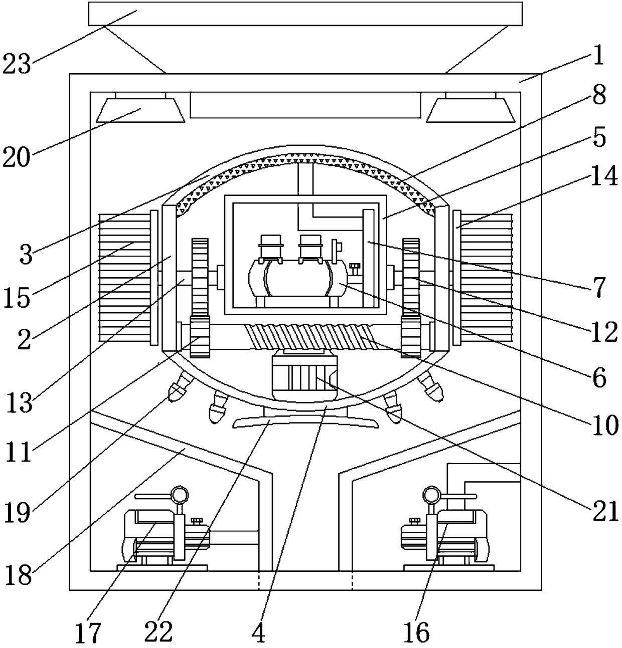 Surface dust removal device based on parts for engineering surveying and mapping