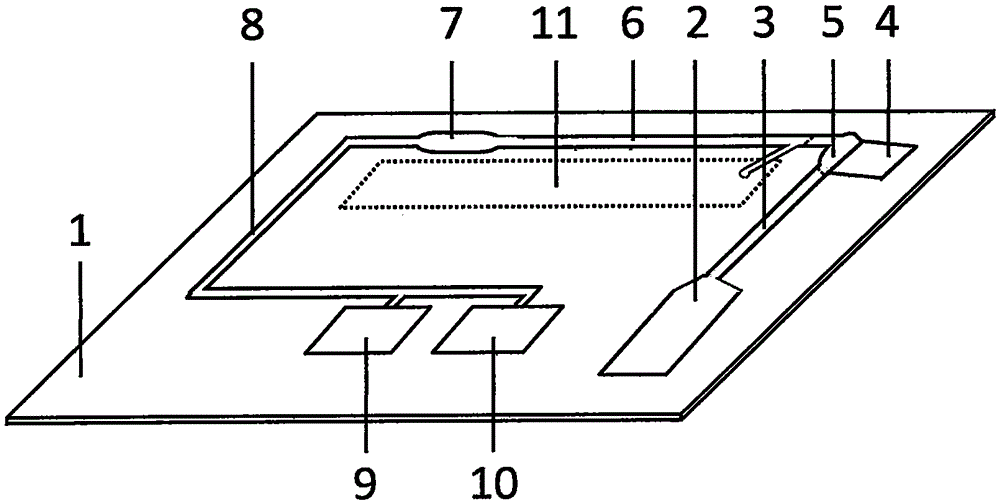 Magnetic particle chemiluminescence micro-fluidic chip used for whole-blood sample detection