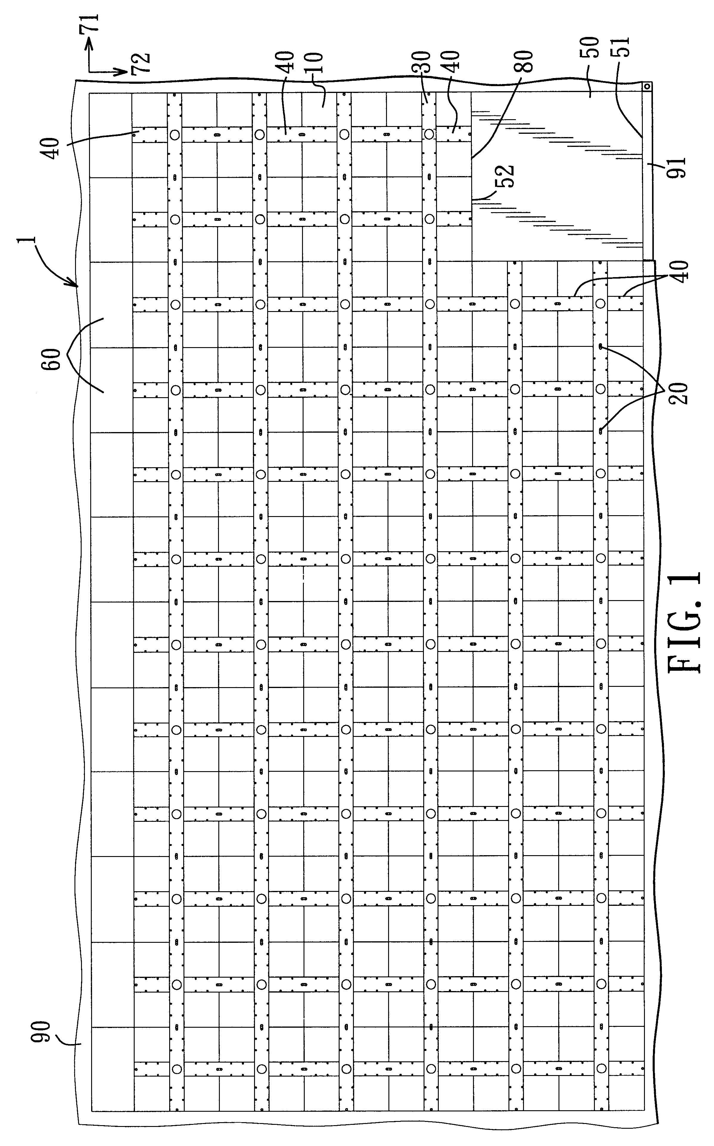 Modular raised floor system with cable-receiving groove network