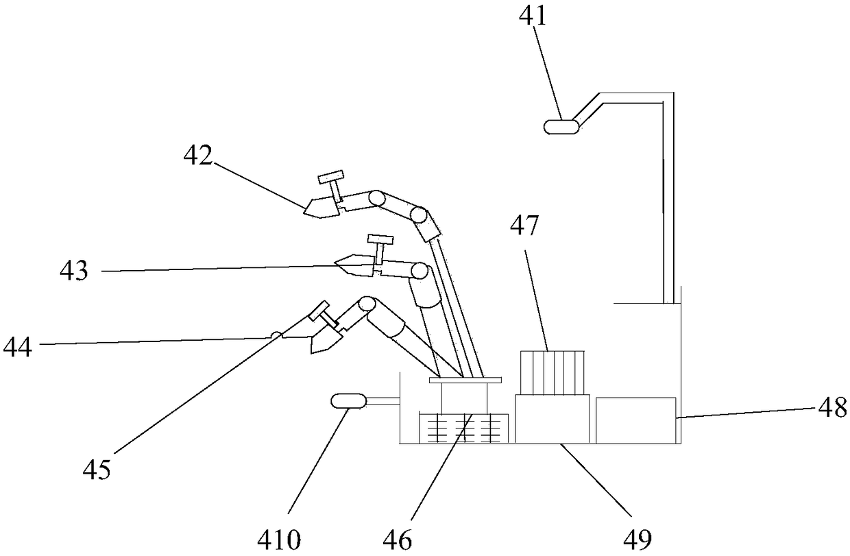 Live working robot mechanical-arm collaboration force feedback master-slave control method and system