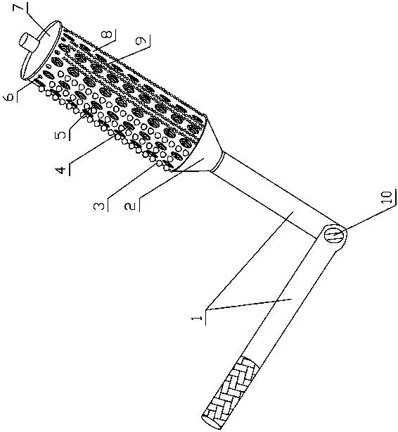 Moxibustion massage stick capable of realizing adjustable moxa stick combustion