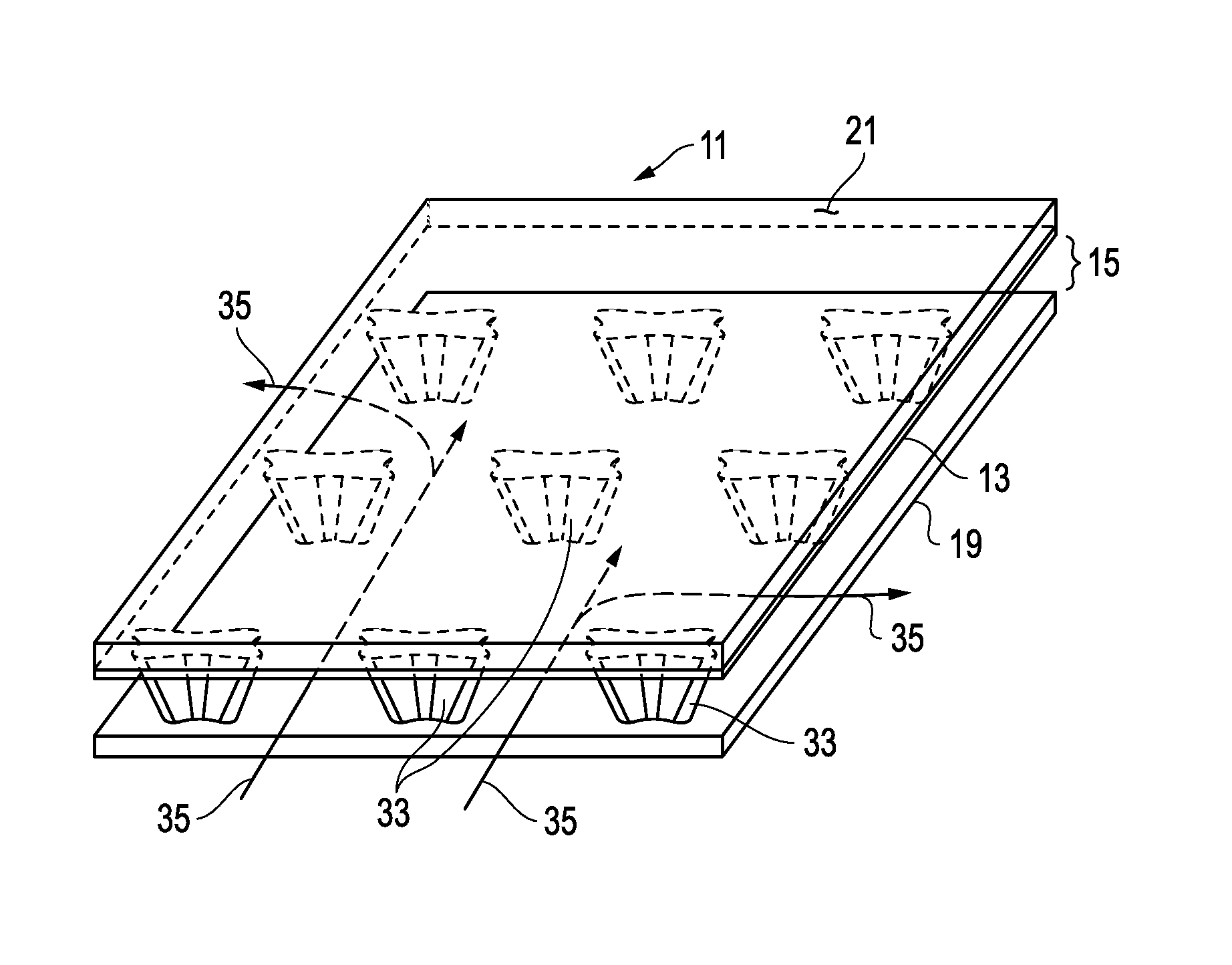 System, method and apparatus for thermal energy management in a roof