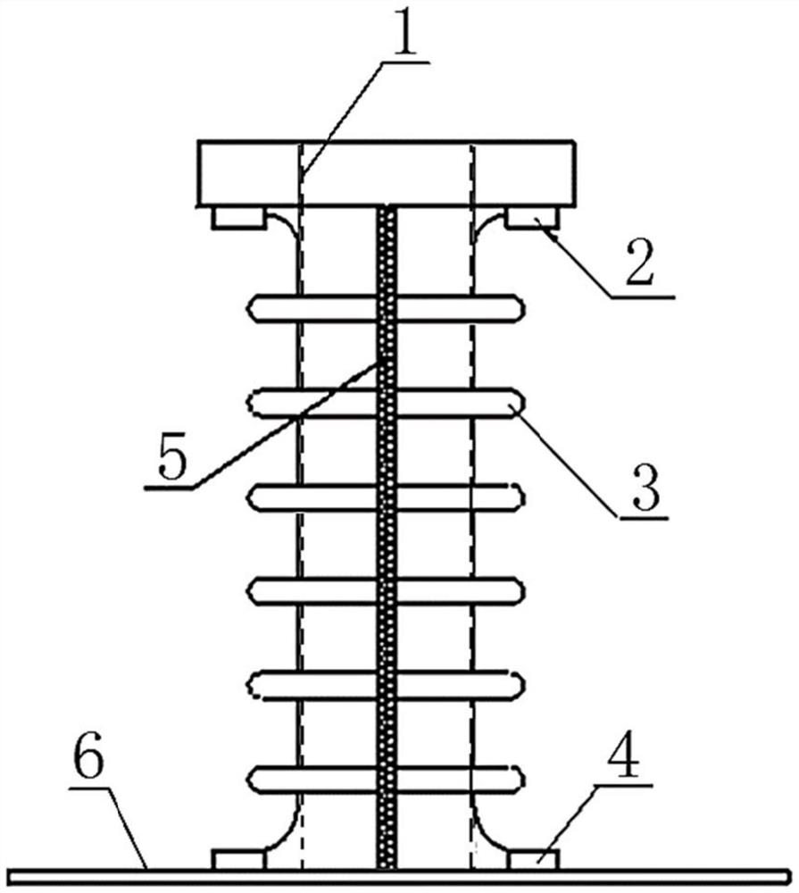 Vacuum casting furnace main shaft lifting rod protection device