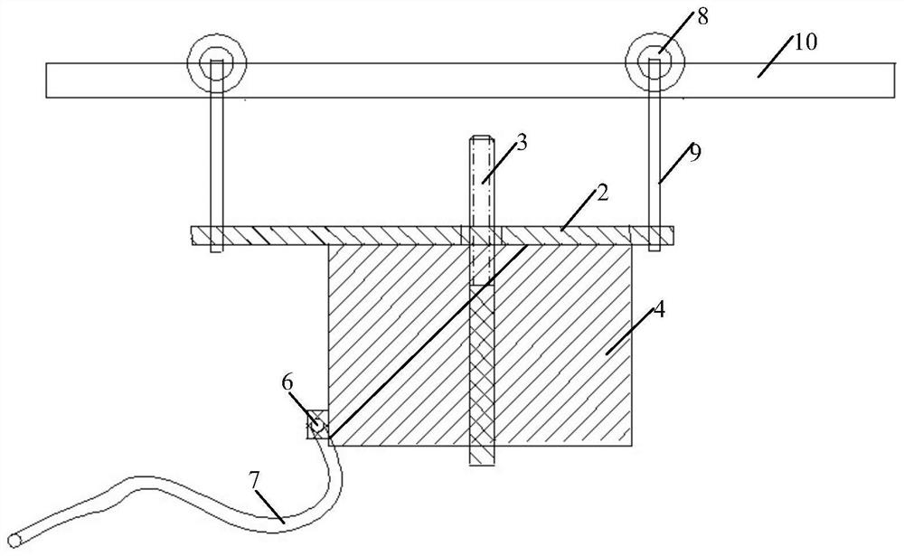 Hanging adjusting device for blast furnace tapping machine and using method