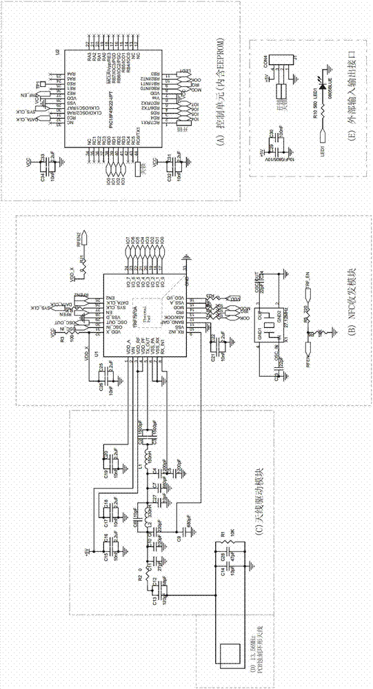 NFC (Near Field Communication) mobile phone electronic lock control system and NFC mobile phone electronic lock control device