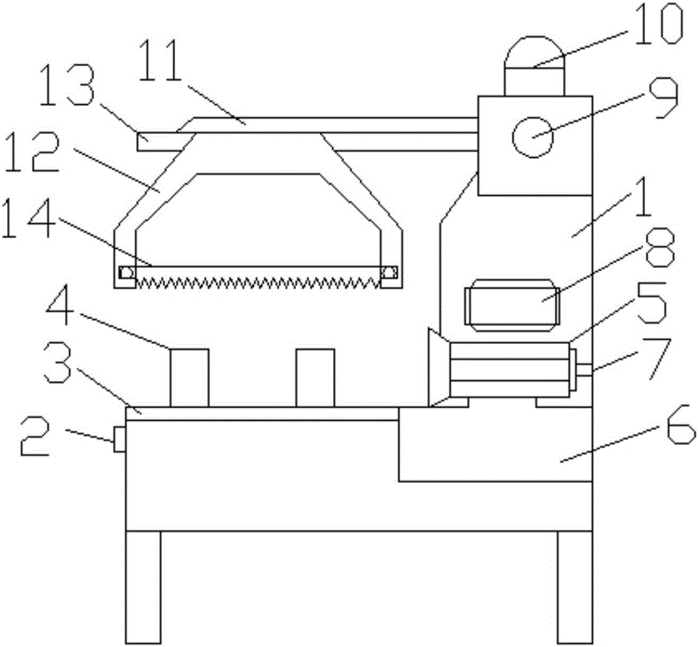 Novel safety wood sawing device