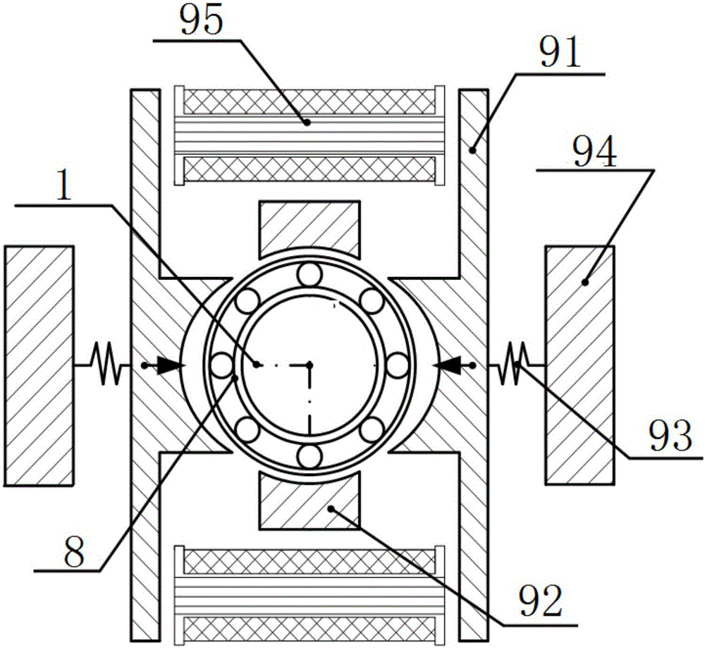 Magnetic suspension bearing control system capable of realizing resuspension after destabilization and control method thereof