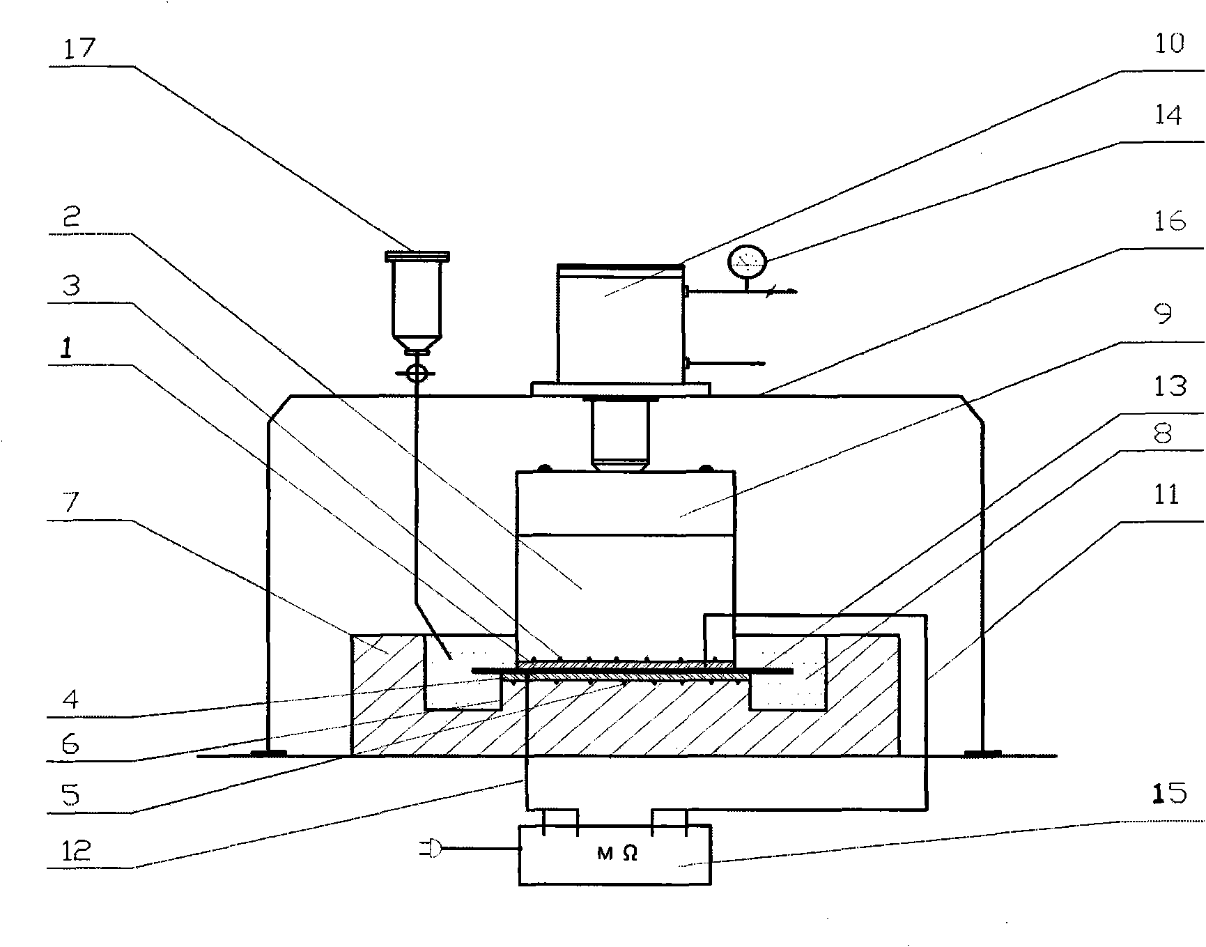 Method for detecting nickel-hydrogen battery separator wet electric resistance and device thereof