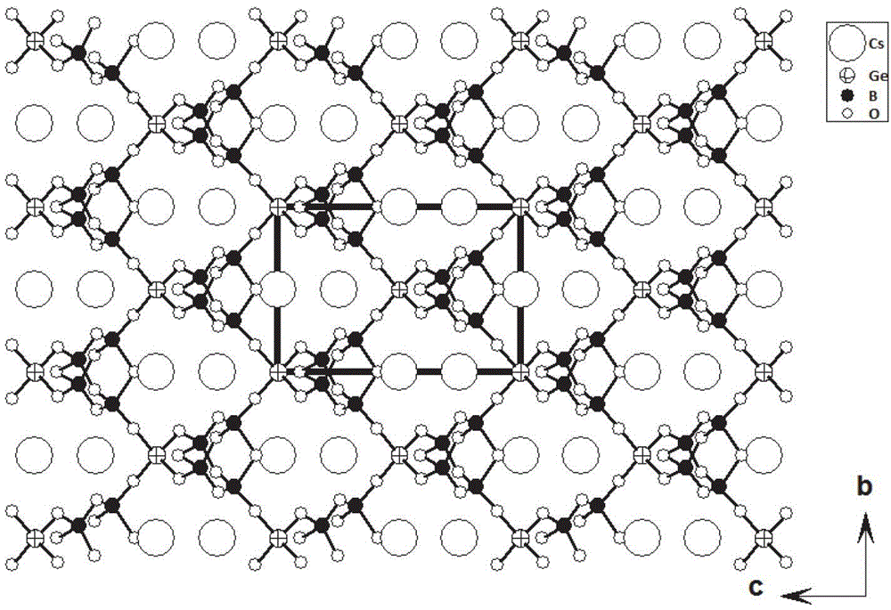 Cs2GeB4O9 compound and single crystal thereof