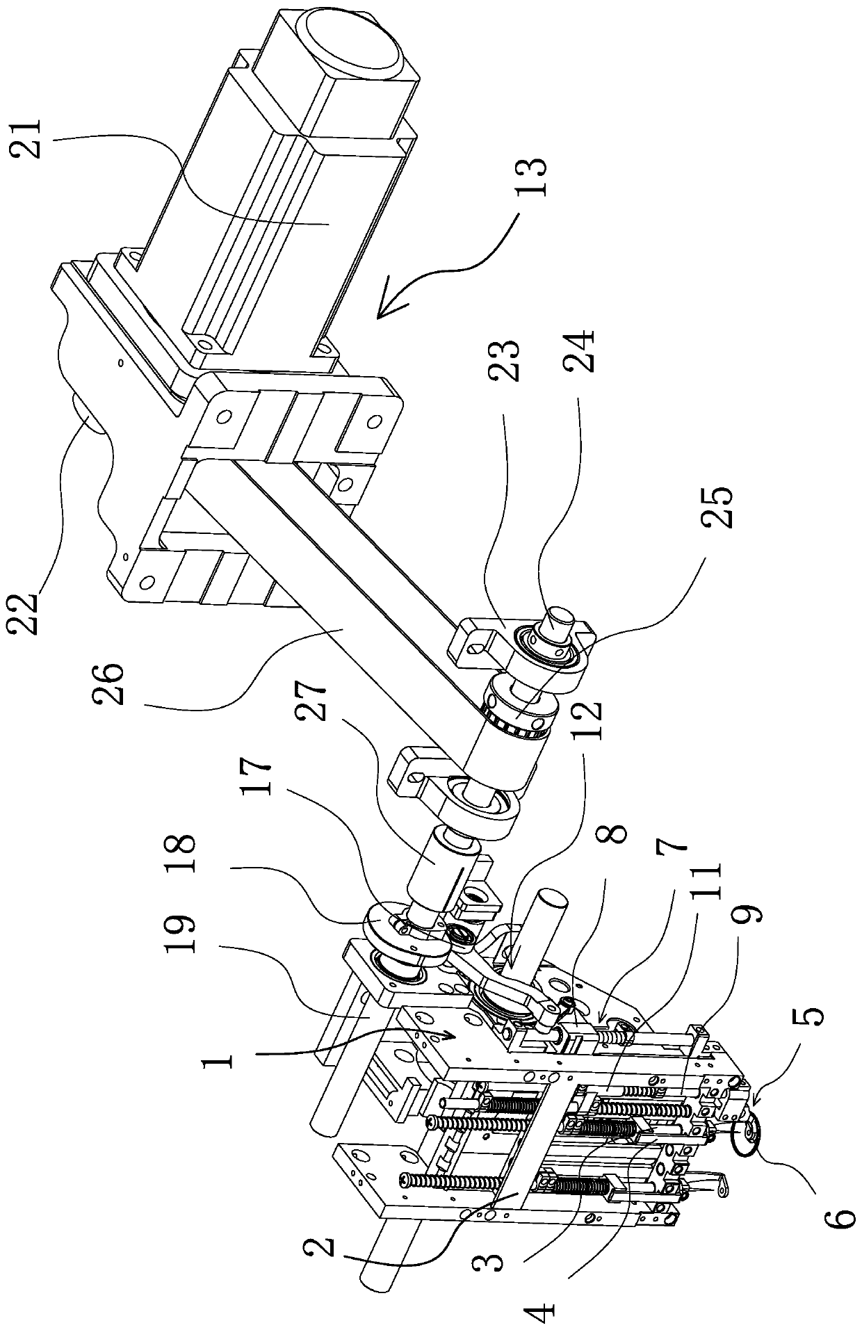 Pressing mechanism for expanded fabric