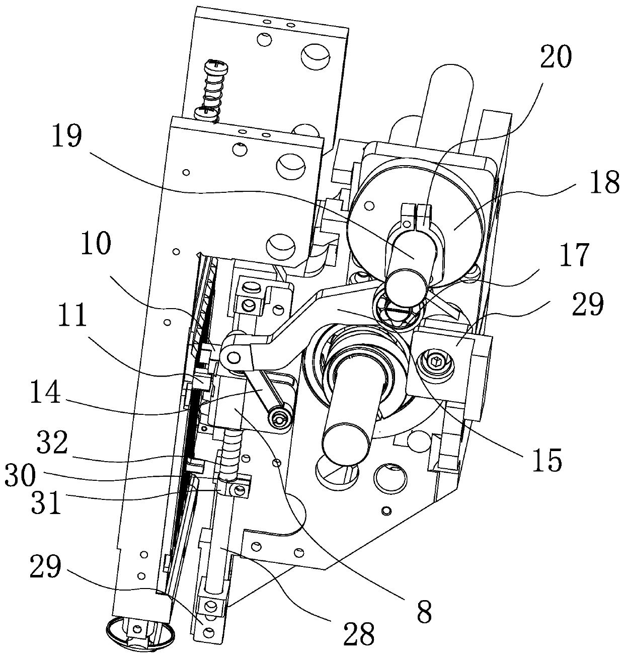 Pressing mechanism for expanded fabric