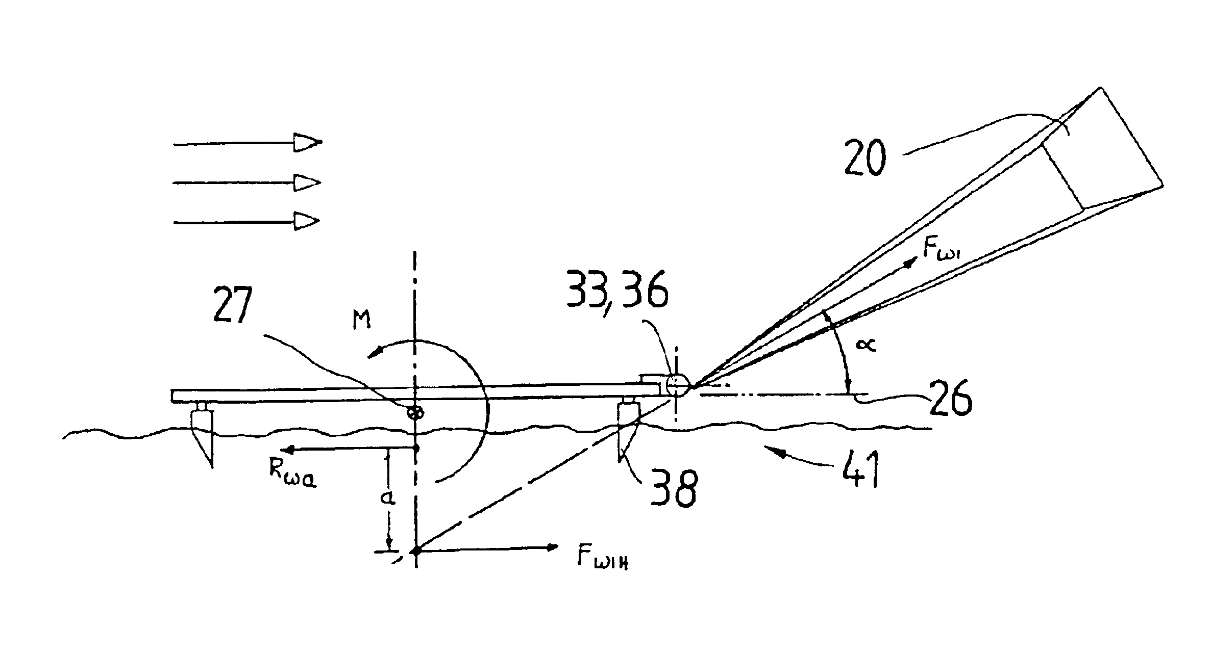 Control device for steering kite on a boat