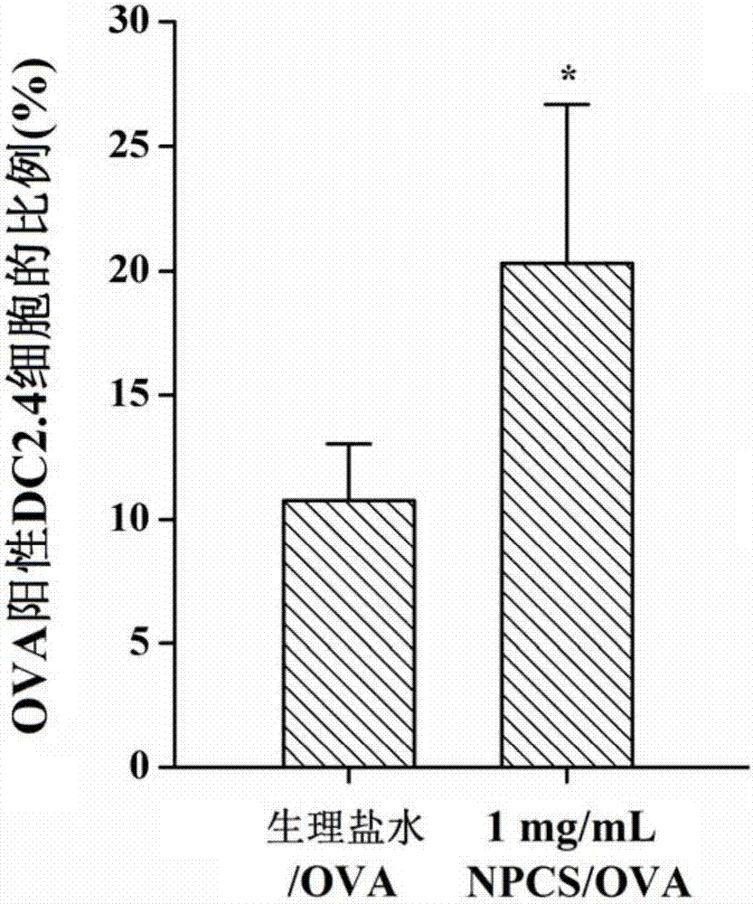 Quaternary phosphonium chitosan and application of quaternary phosphonium chitosan serving as vaccine immune adjuvant