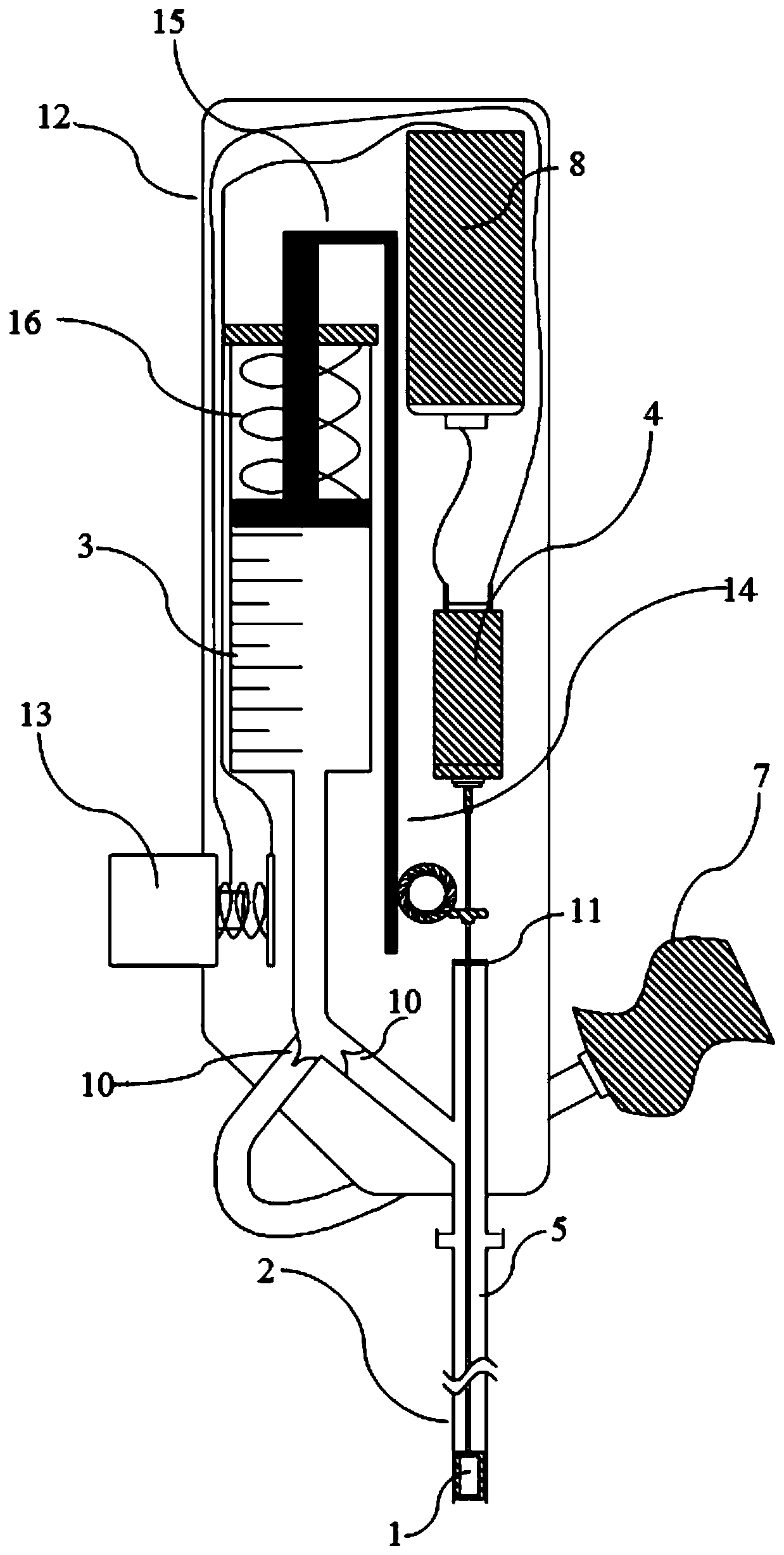 Apparatus for breaking thrombus and aspirating thrombus