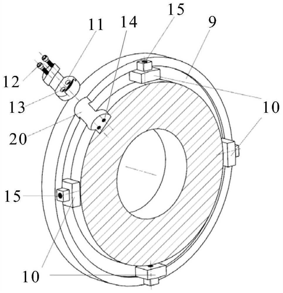 Connecting mechanism for indexing of machine tool angle head with indexing value being 5 degrees