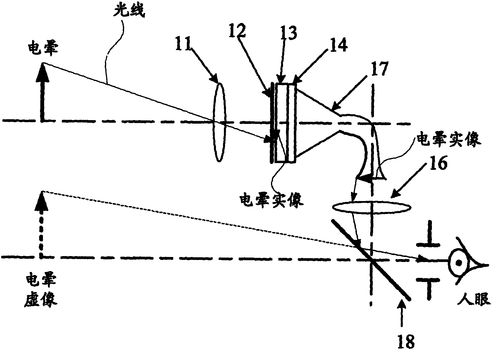 Double-spectrum helmet display device