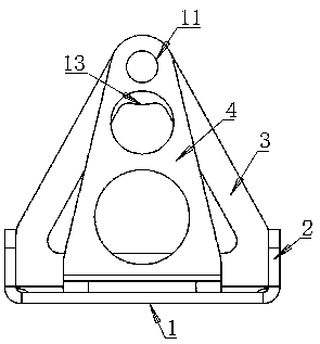 Special adjustable support structure of amorphous transformer