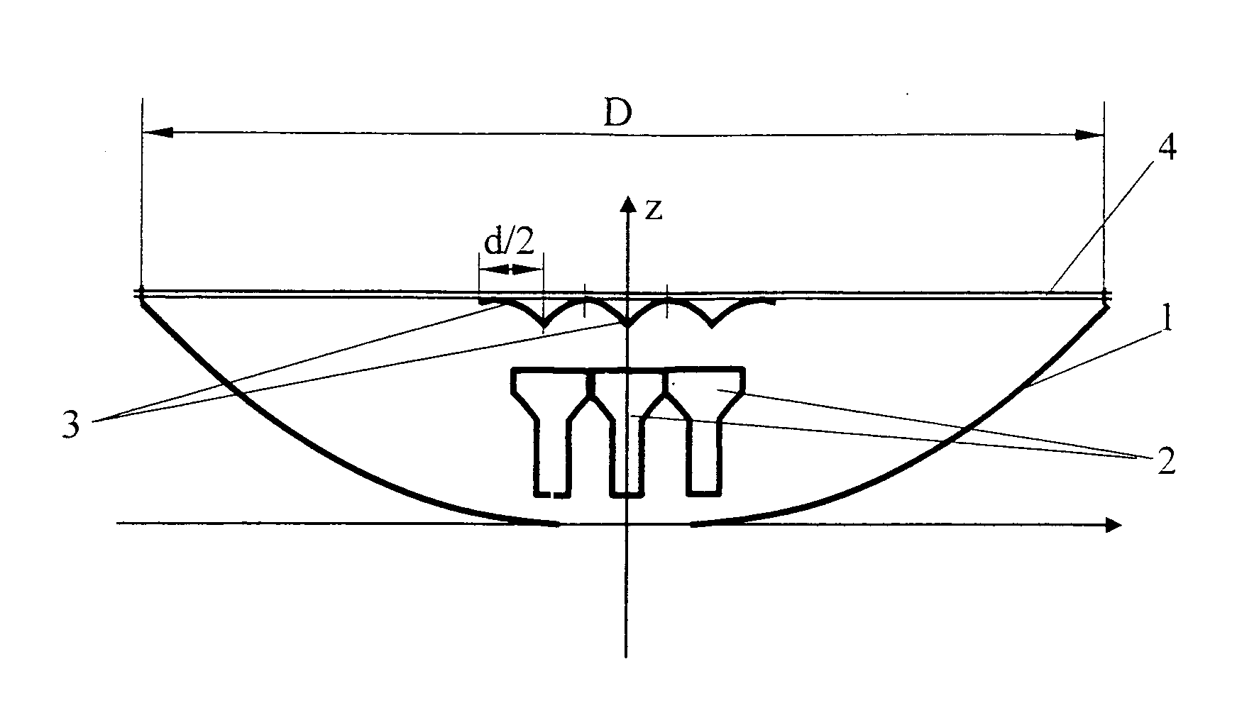 Compact multibeam reflector antenna