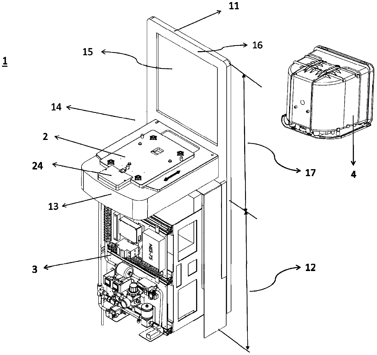 Wafer transfer unit with blowdown function