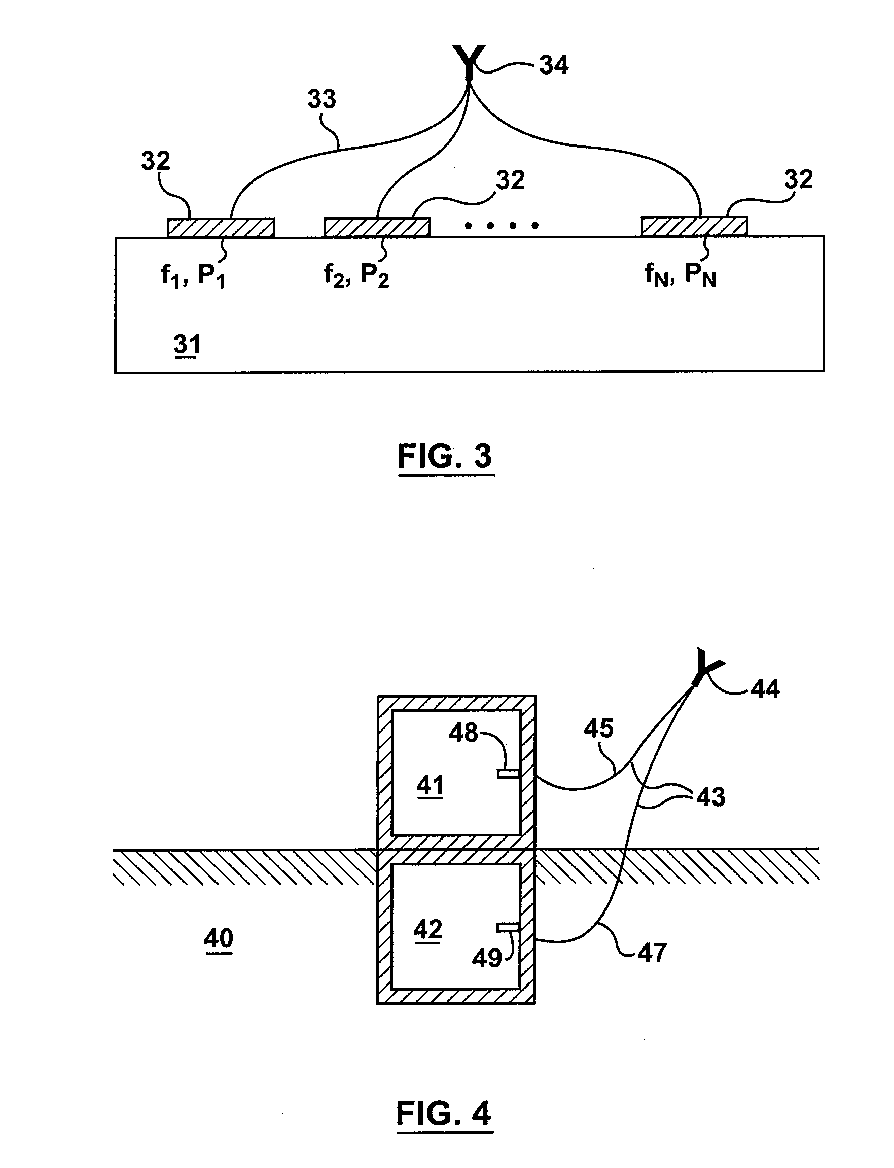 Sensing system based on multiple resonant electromagnetic cavities