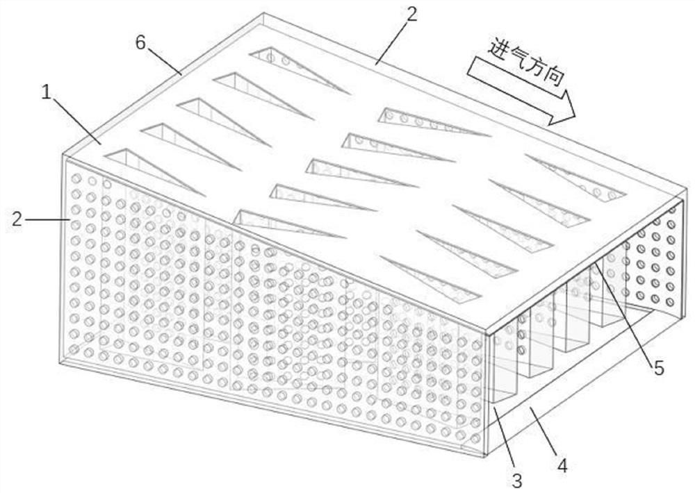 Intake silencer for acoustic enclosure of compressor unit