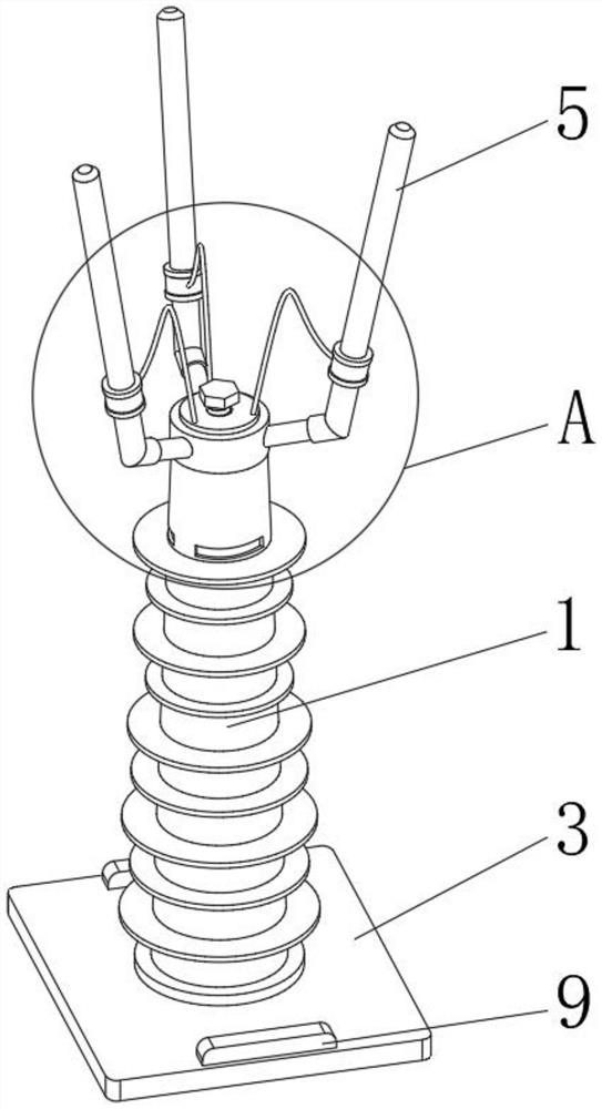 Novel lightning arrester for electric power iron tower