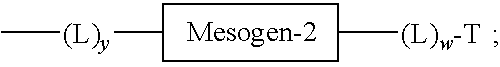 Mesogen containing compounds