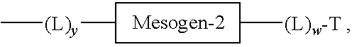 Mesogen containing compounds