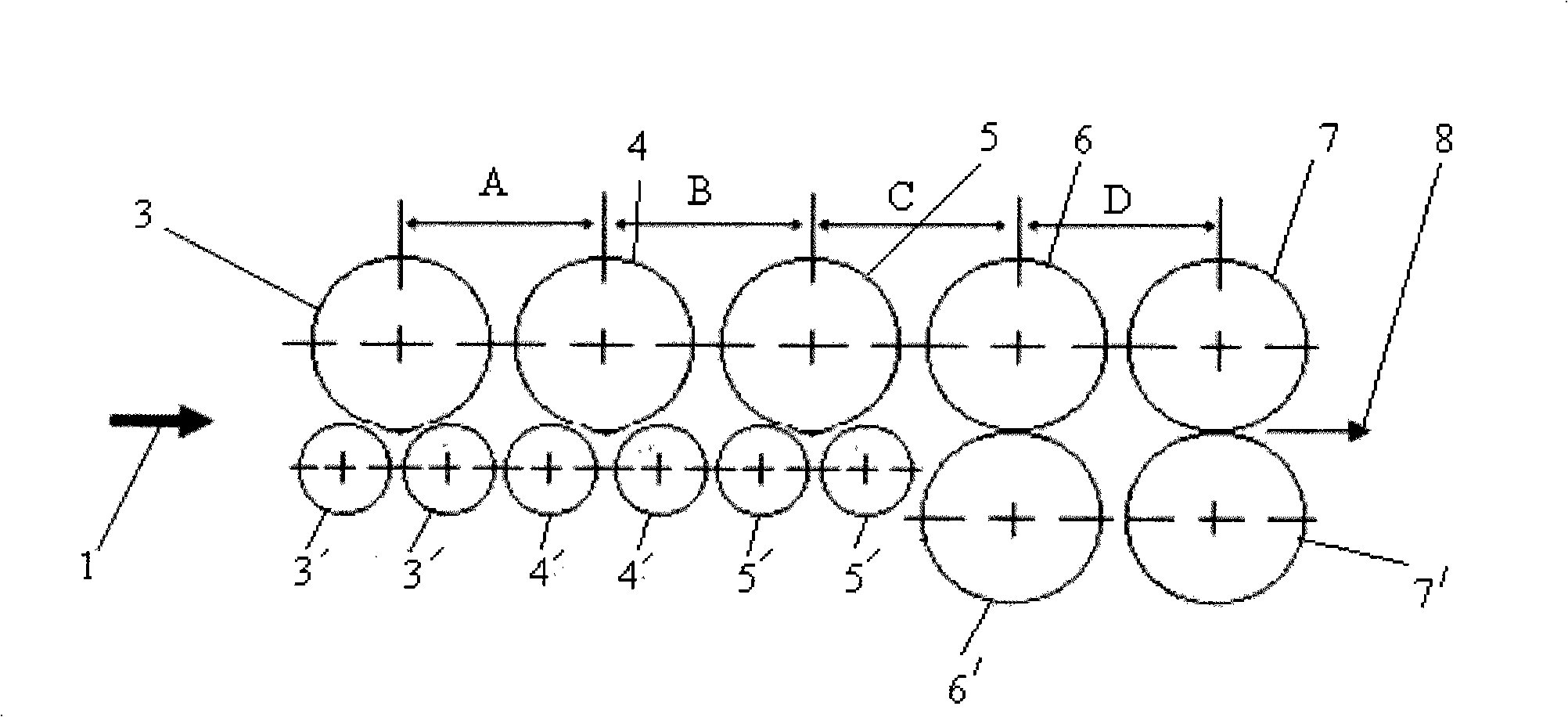 Rope-shaped hemp pulling, cutting and thinning processing equipment with dispersed comb strip