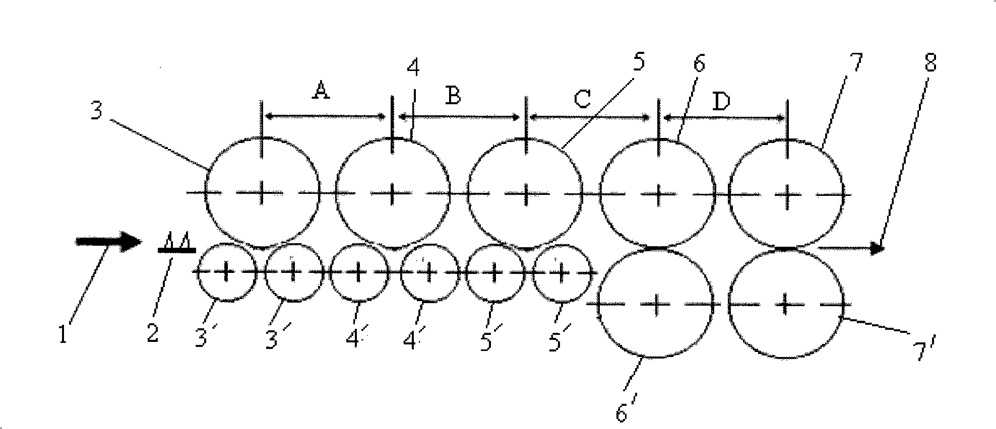 Rope-shaped hemp pulling, cutting and thinning processing equipment with dispersed comb strip