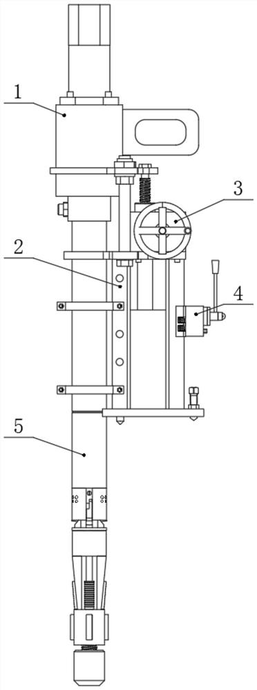 Hydraulic pipe cutting machine for horizontally frozen pipes in tunnels