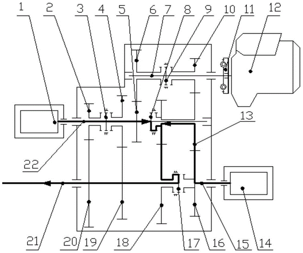 A three-axis hybrid drive device