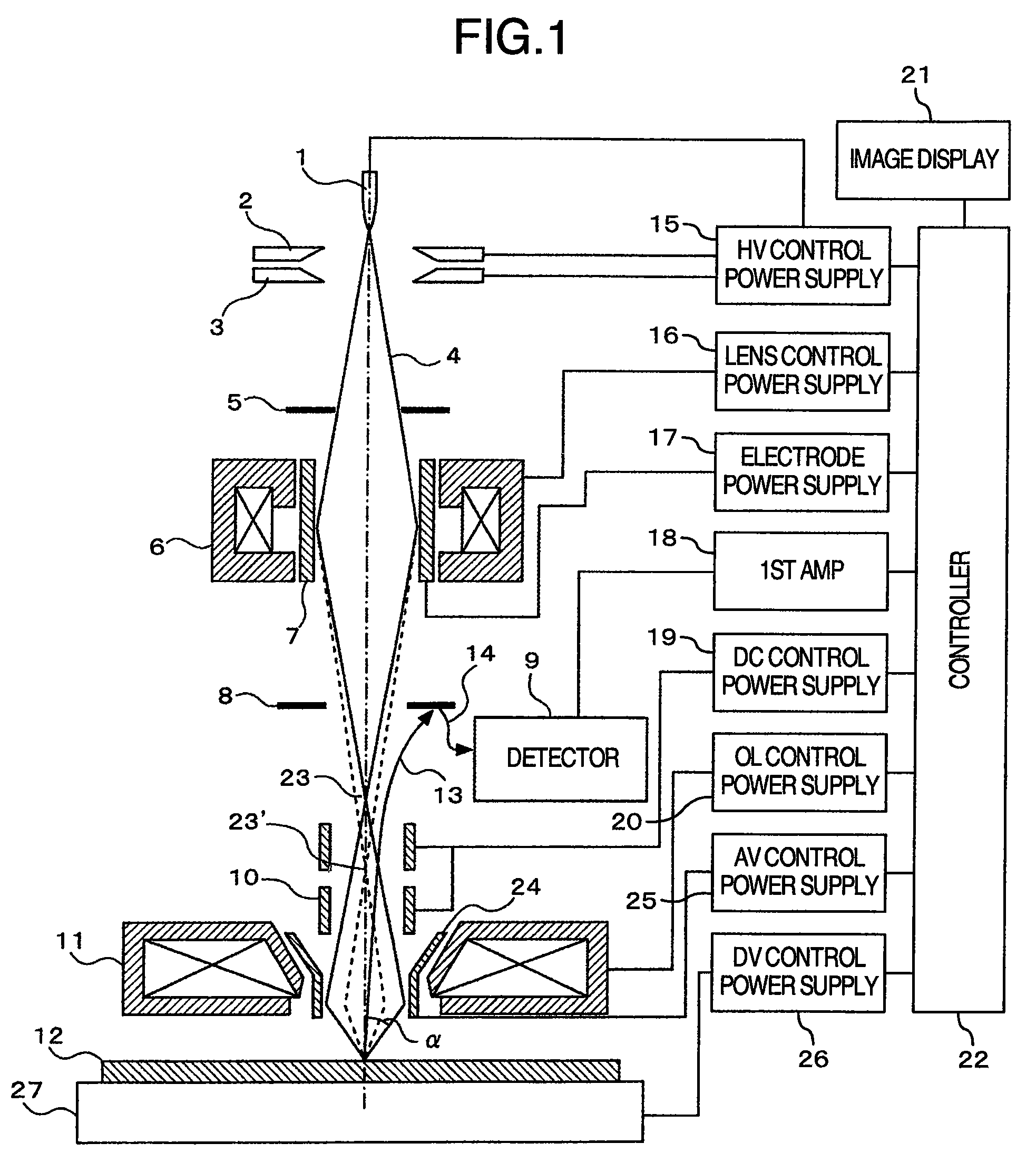 Scanning electron microscope and method of imaging an object by using the scanning electron microscope