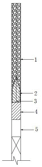 Construction method of blasthole stemming structure for drilling blasting and concrete block structure for method