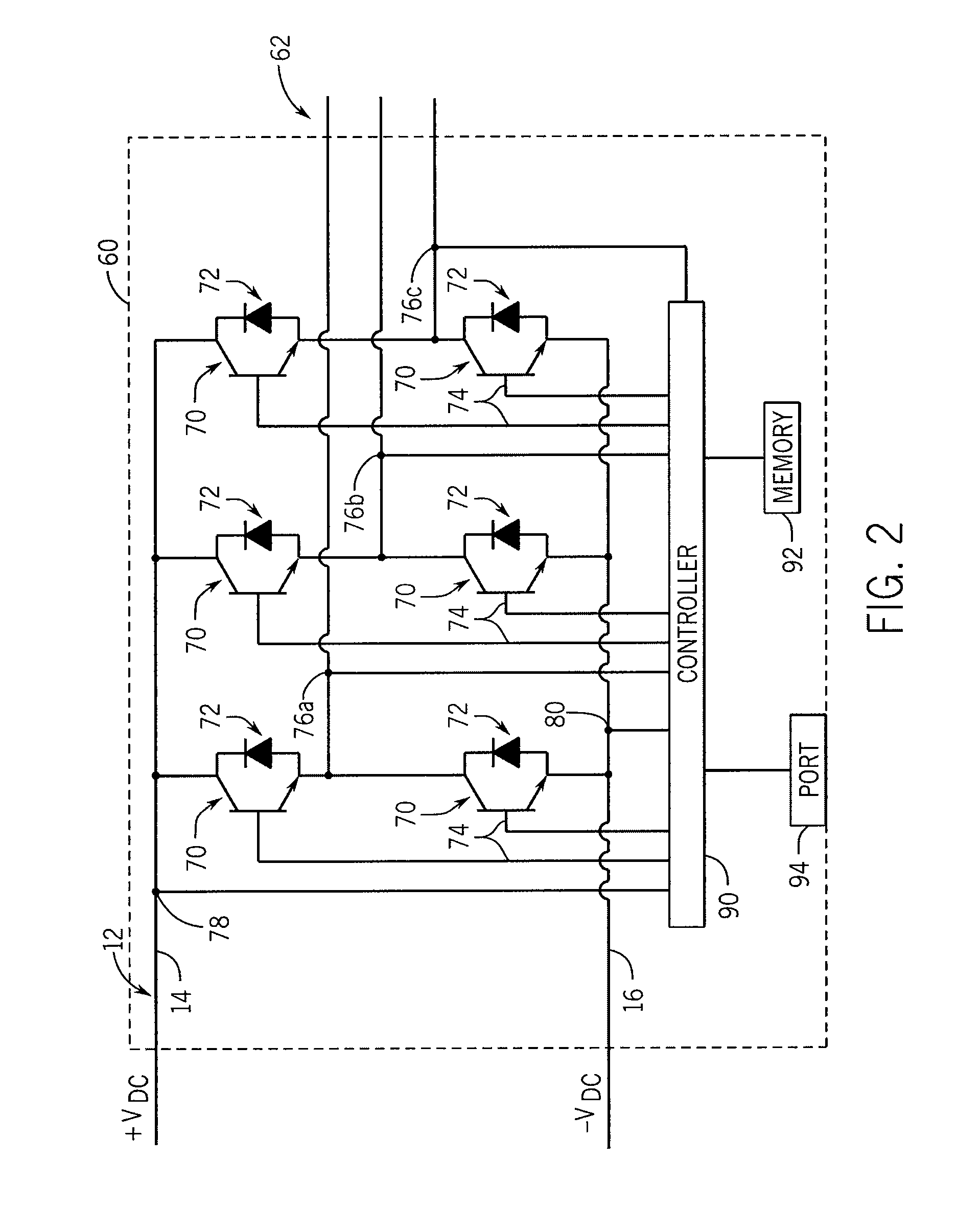 System and method for low speed control of polyphase ac machine