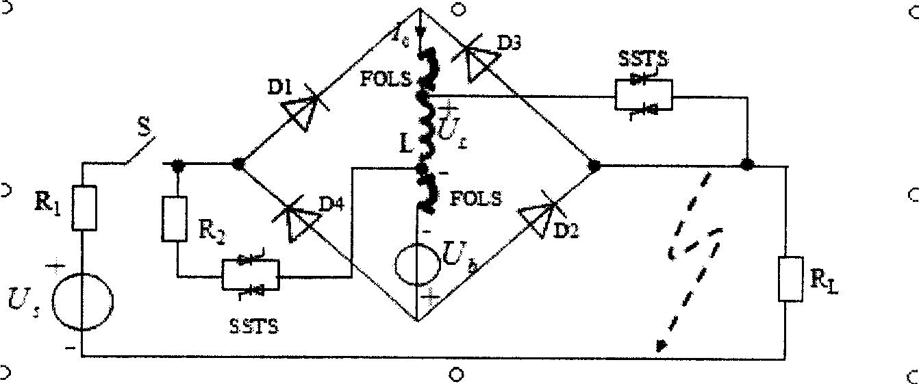 Eliminating harmonic bridge circuit type high temperature superconducting malfunction current limiter