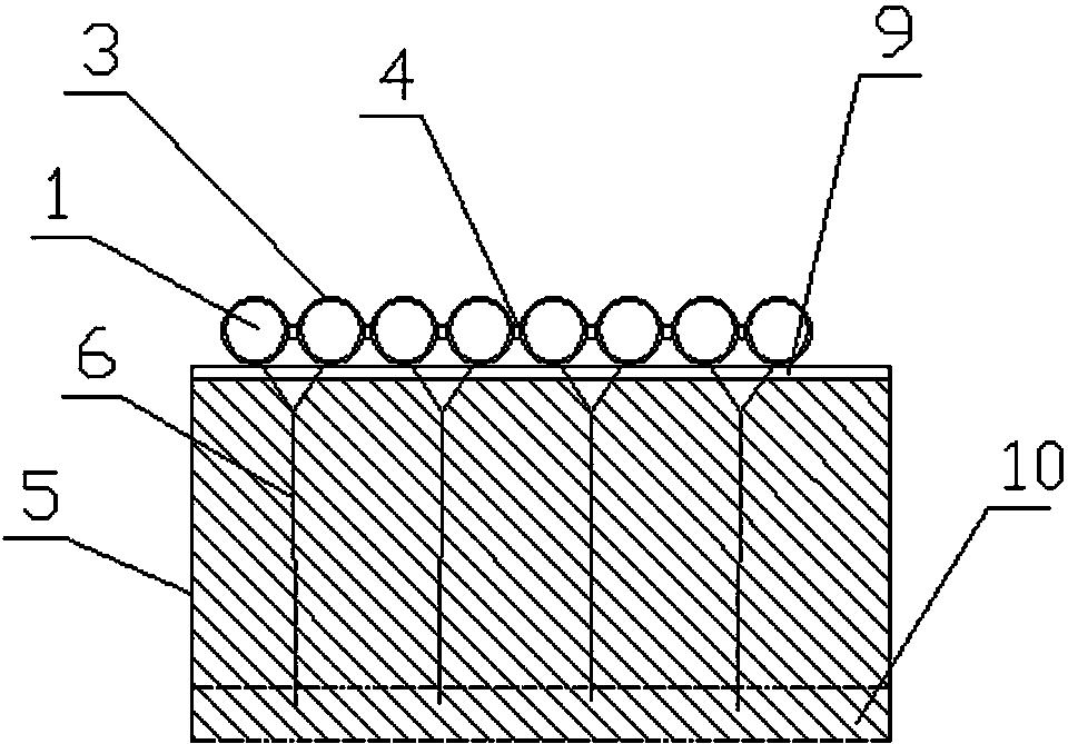 Flood control structure by aid of concrete poles