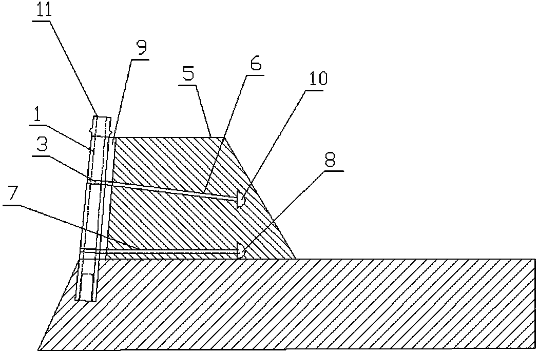 Flood control structure by aid of concrete poles