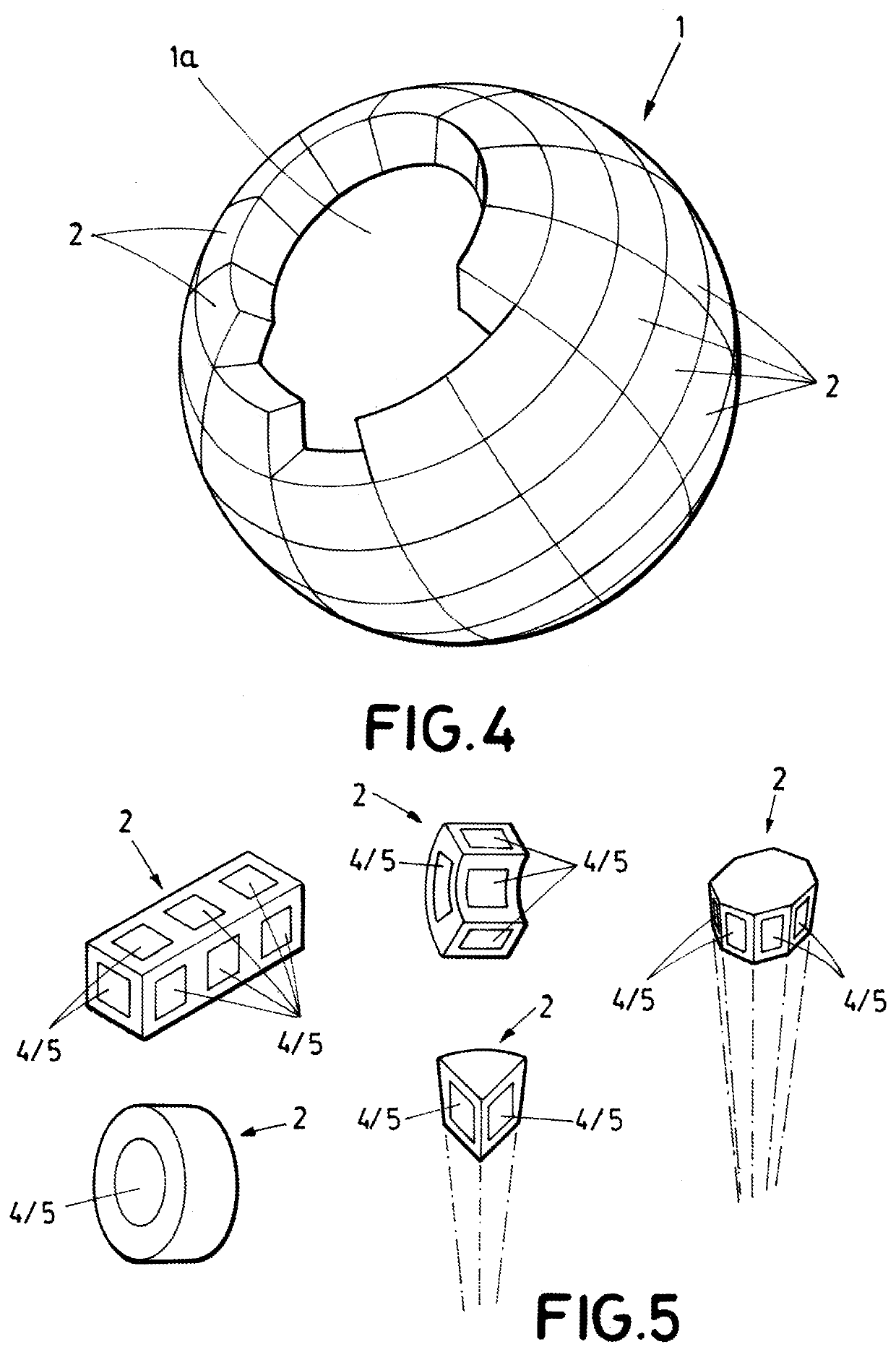 Hollow structure for creating pressurized space habitats