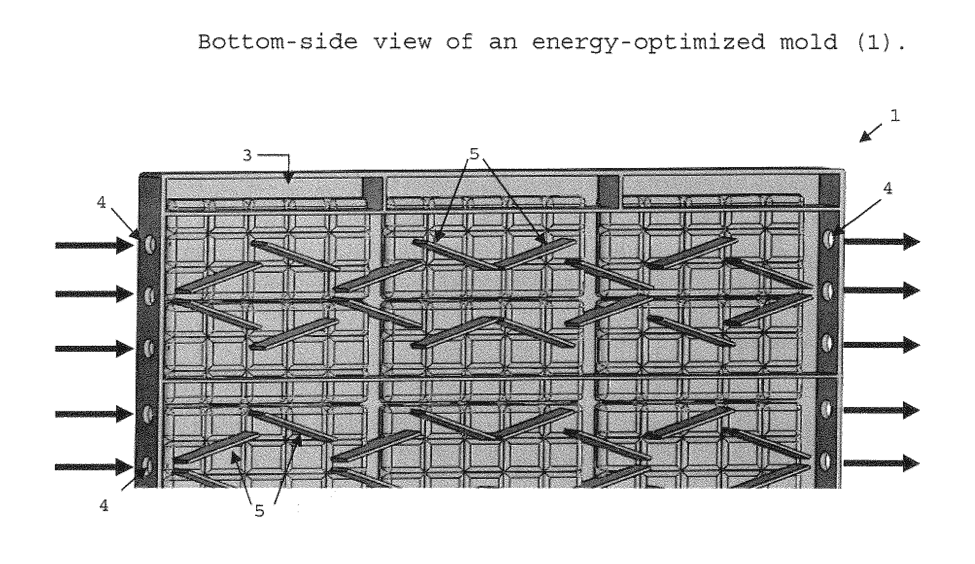 Mold with optimized heat transfer properties