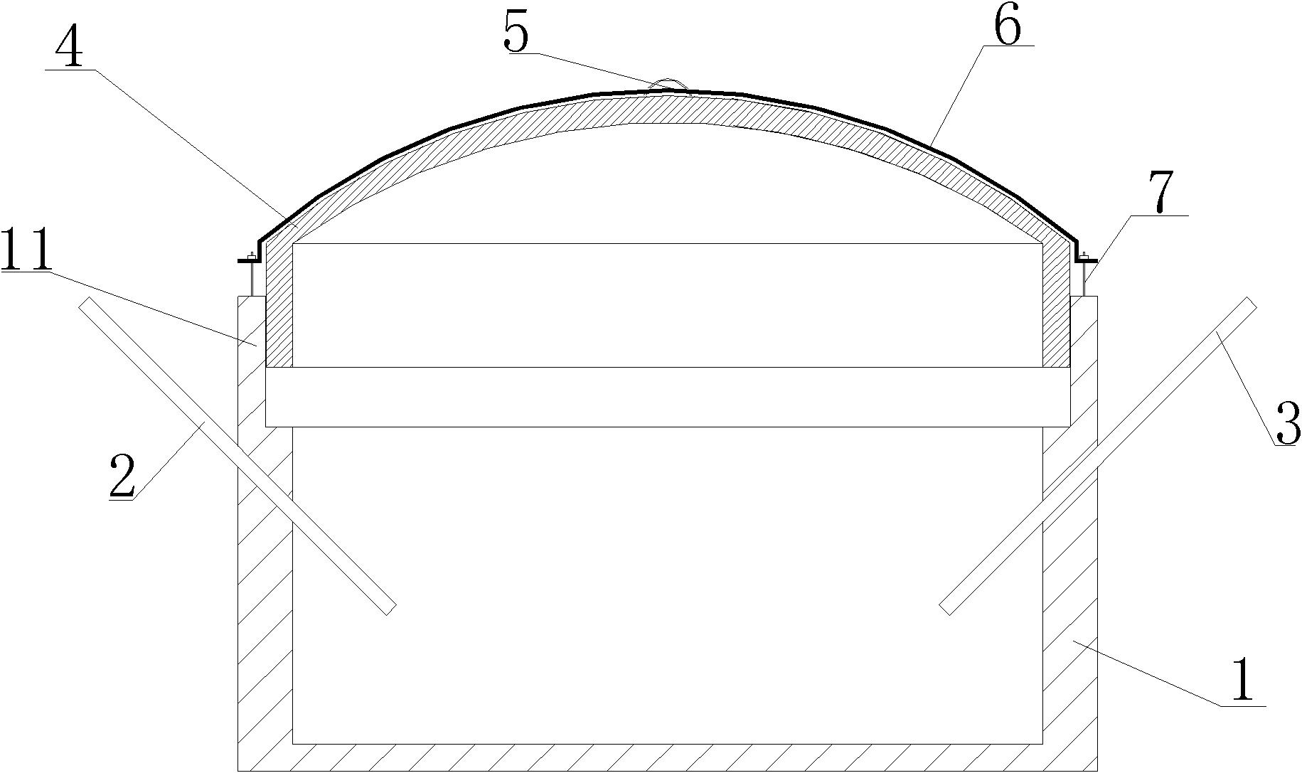 Floating cover type methane fermentation tank