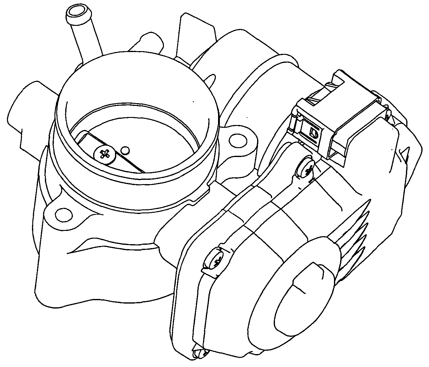 Electronic air throttle body for non-contact sensor