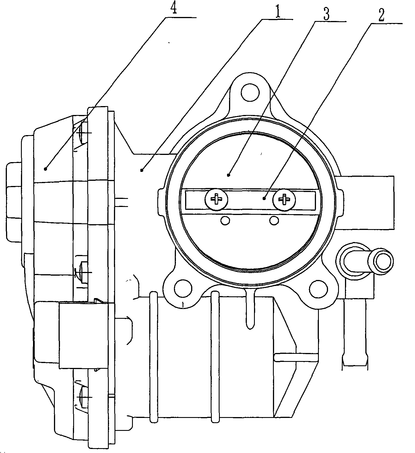 Electronic air throttle body for non-contact sensor