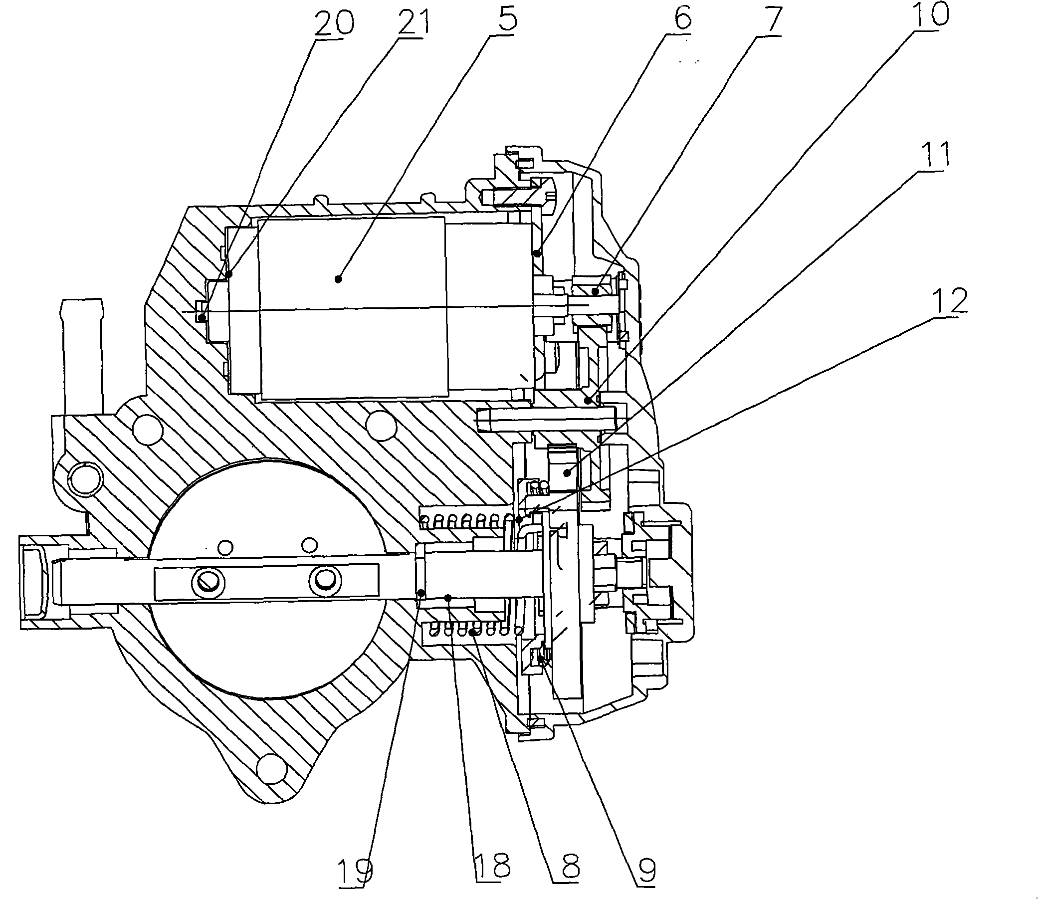 Electronic air throttle body for non-contact sensor