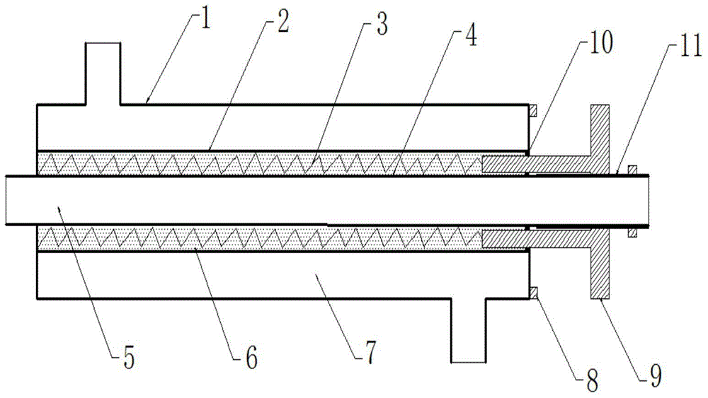 A heat transfer device with adjustable heat transfer coefficient