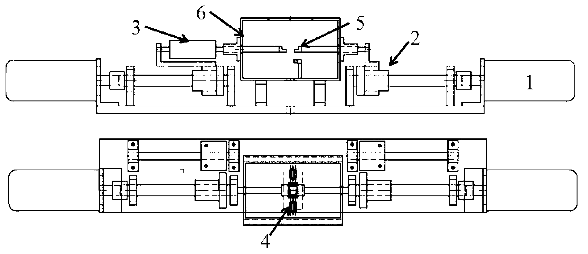 Constant width film stretching device combined with X-ray scattering, and experimental method thereof